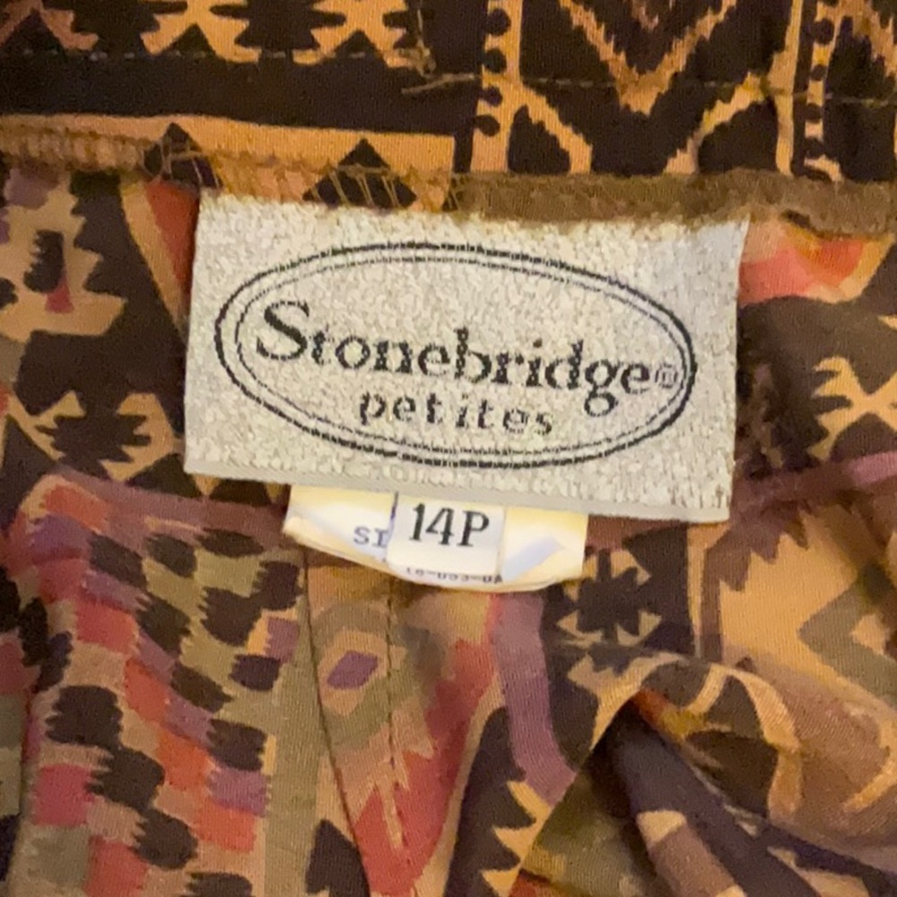 Stonebridge Petites Geometric Patterned Skirt - M… - image 7